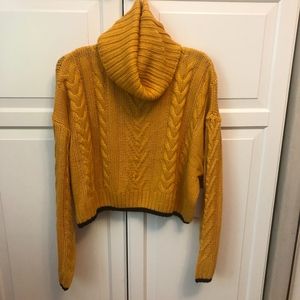 Cowl Neck Cable with lurex Sweater